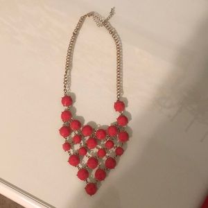 Pink statement necklace